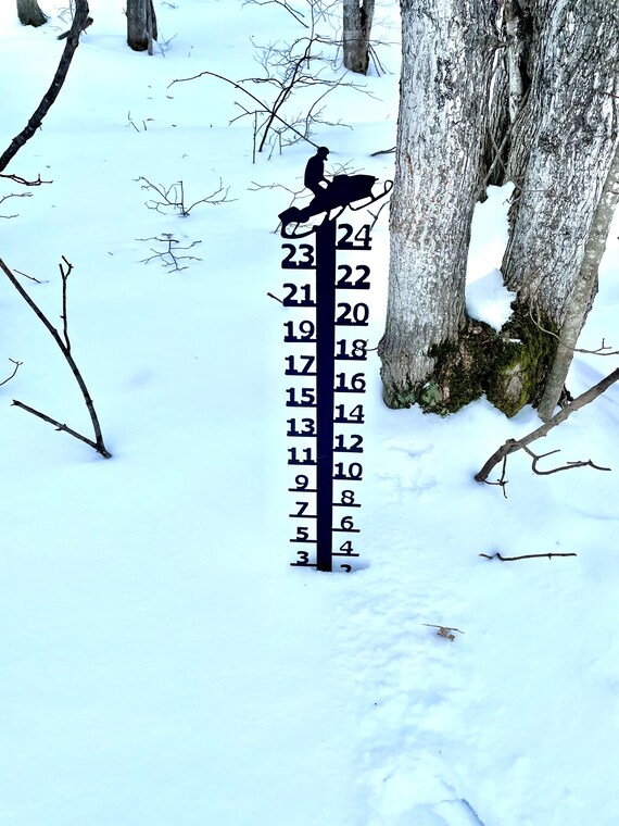 Snowmobile Snow Gauge Metal Measuring Stick Super Strong, Reinforced With  Steel Rod for Stability Winter Made in USA 