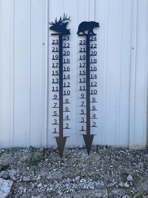 Snow Gauge Snow Measuring Stick Metal Multiple Designs Super Strong,  Reinforced With Steel Rod for Stability Made in USA -  Canada