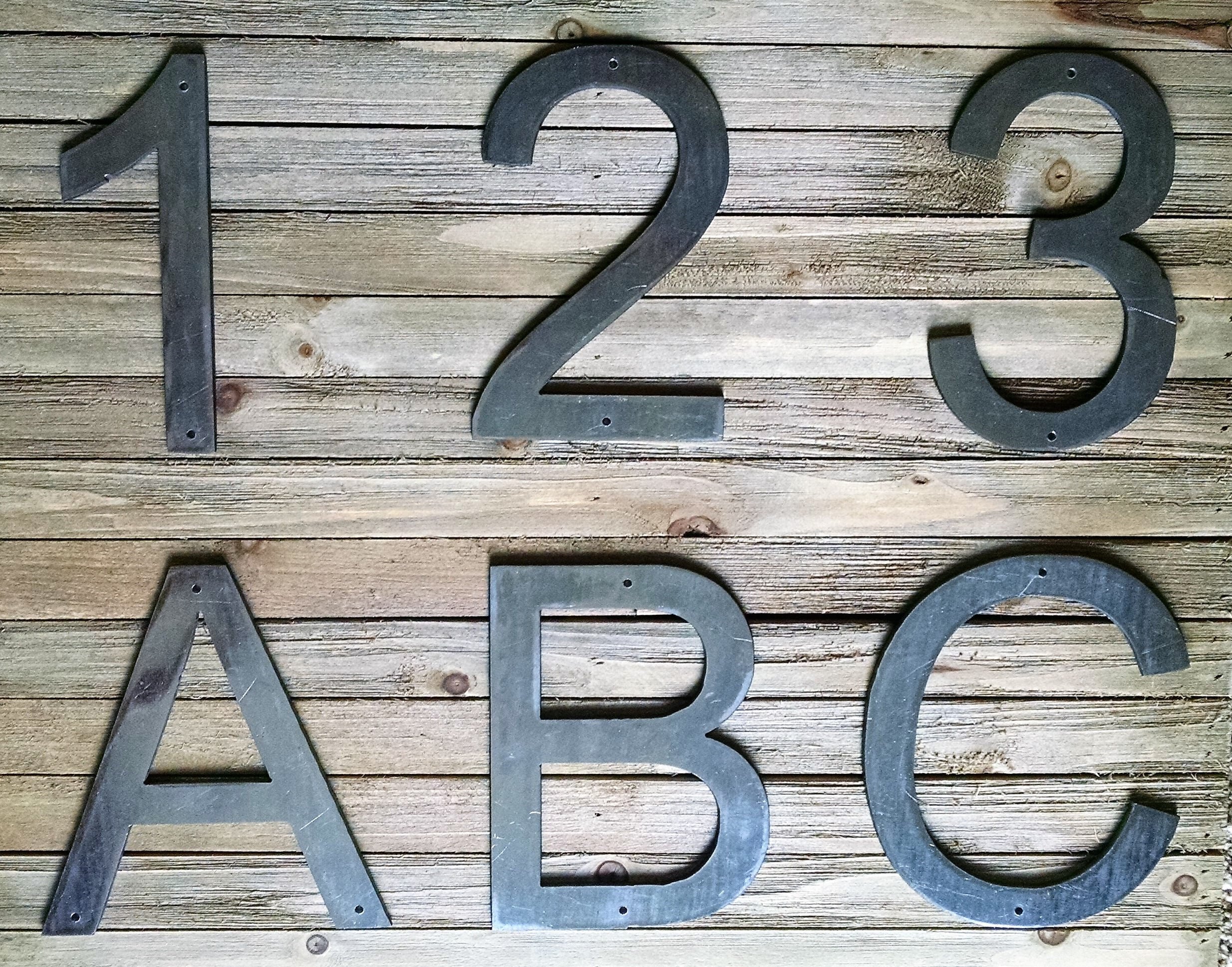 1/4 Thick Individual Metal Letters and Numbers 4 Fonts Etsy