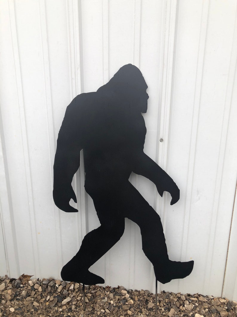 3 Foot Metal Bigfoot Garden Art Yard Stake Made Strong Etsy