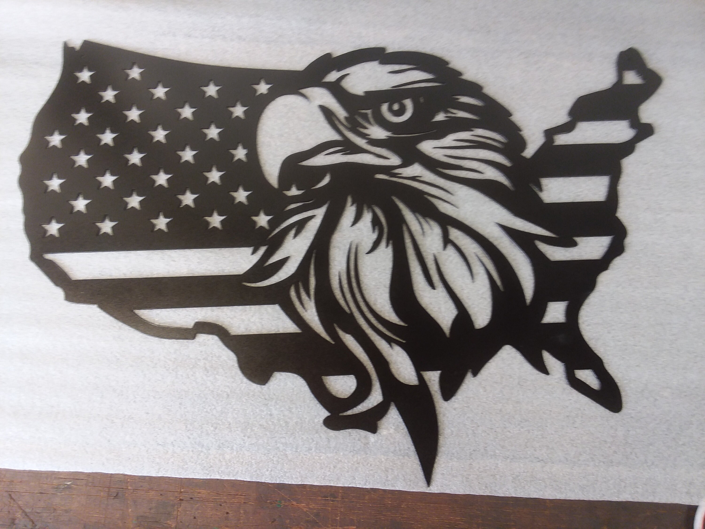 American Flag and Eagle Metal Art Wall Décor/sign Made in Etsy