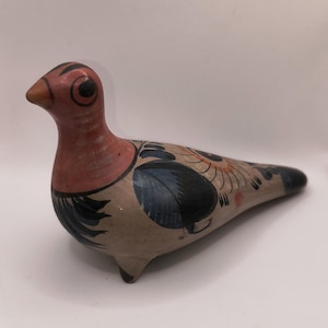 Vintage Tonala Pottery Dove Bird Mexico Handpainted
