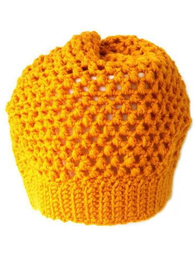 Yellow handcrocheted beanie. Handcrafted mustard yellow slouchy hat, crocheted lady beanie, bobble hat, beanie hat hipster, headgear winter. image 6