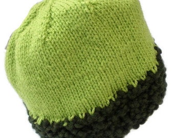 Green knitted hat. Handcrafted beanie, knitted men's cap, handmade beanie, handknitted skater beanie, ladies hat, unisex, knitwear hipster