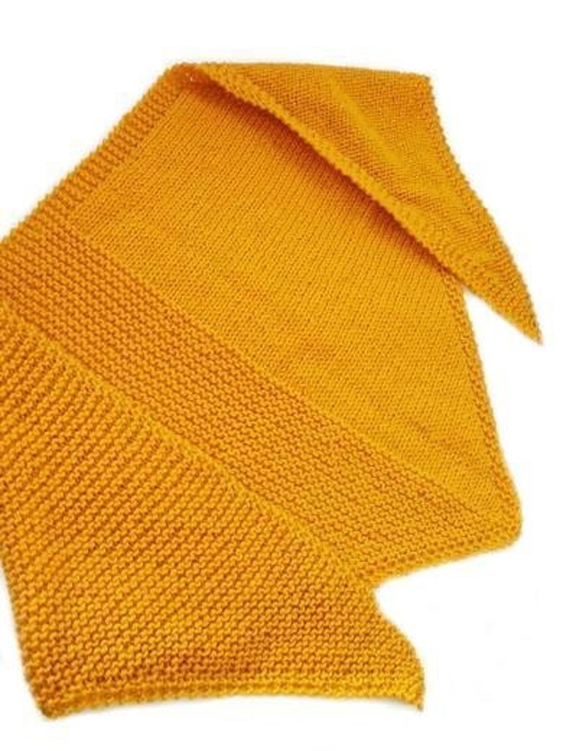 Mustard knitted shawl. Handknitted wrap knitted yellow image 0