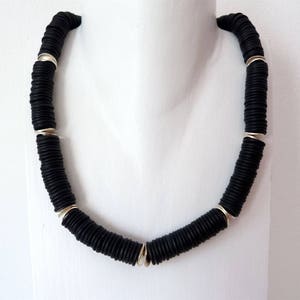 Onyx necklace, necklace made of onyx and silver, short black necklace made of onyx with silver elements, elegant necklace, gift for women