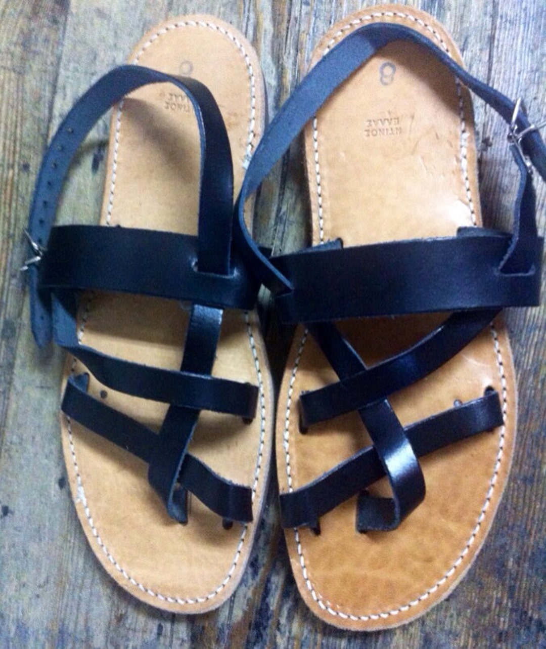 Authentic Handmade Greek Leather Sandals - Etsy