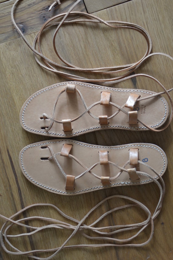 Autentici fatti a mano sandali grechi di cuoio | Etsy