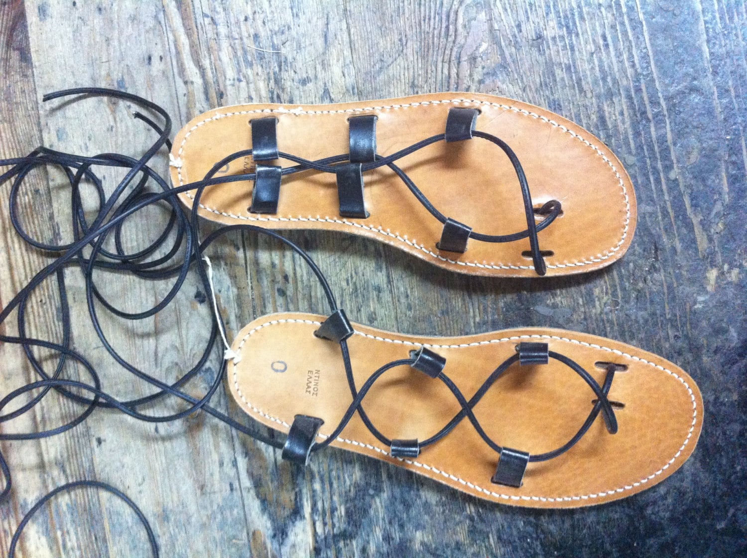 Authentic Handmade, Greek Leather Sandals - Etsy