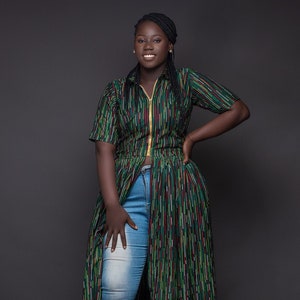 African Print Dress, Ankara Dress, African Print Dress with gold zipper,