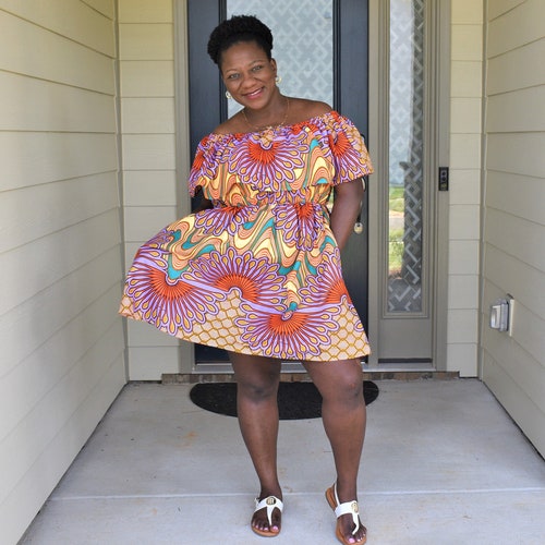 Teemah African Midi Dress Women Clothing African Print - Etsy