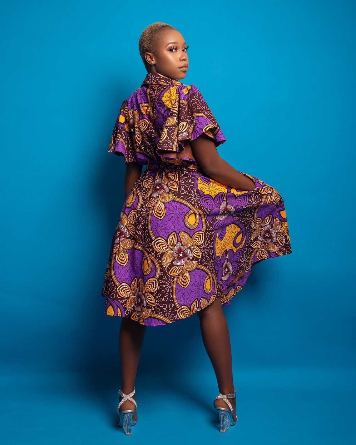 african purple dresses