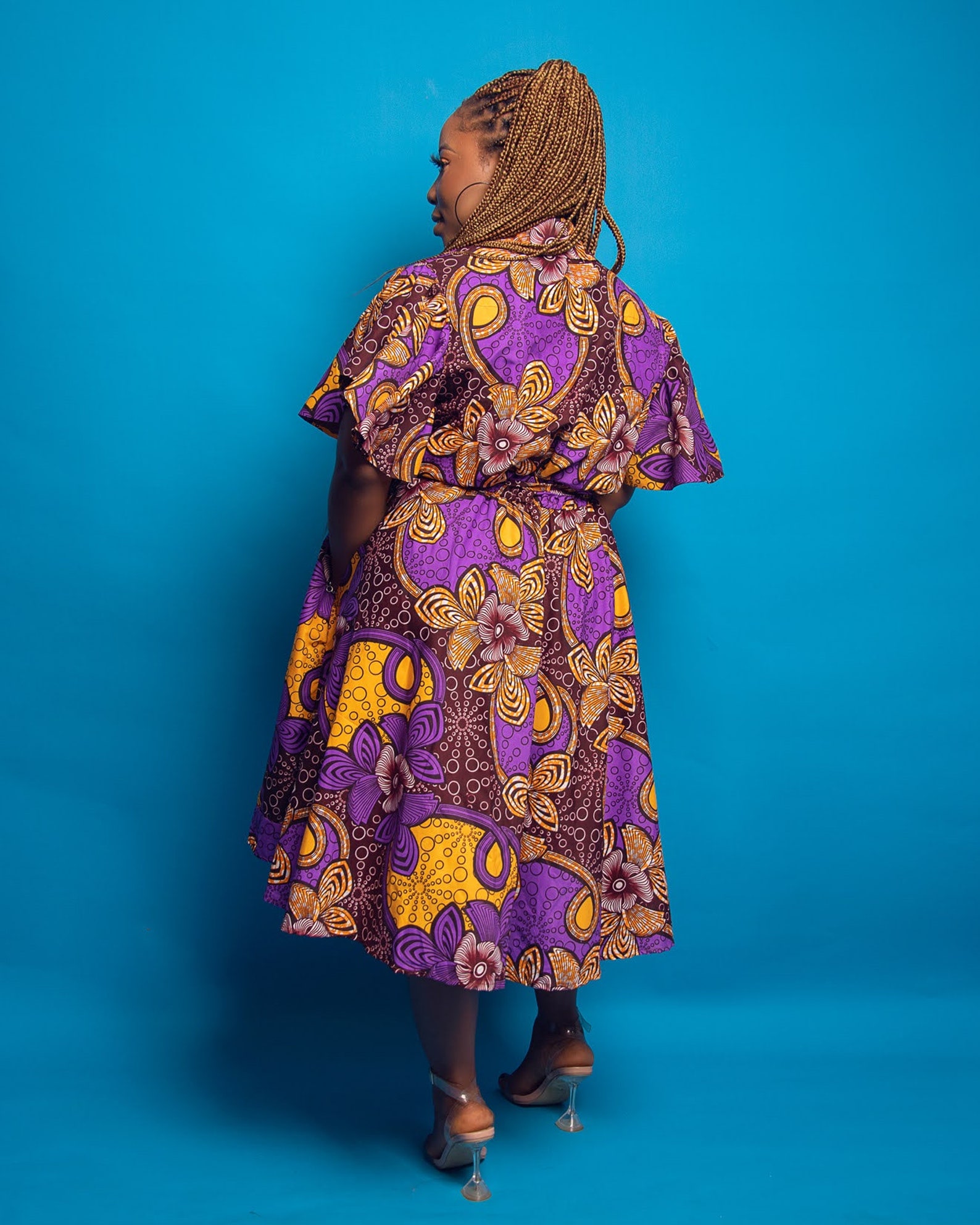 african purple dresses