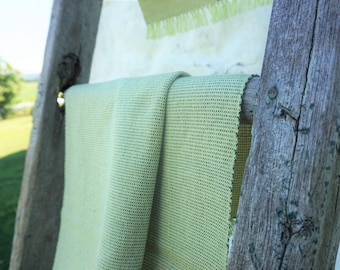 Dishcloth and wipe set hand-woven on a loom, 100% cotton, yellow and green.