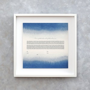 Modern Ketubah, Custom Ketubah, Reform Ketubah, Interfaith Ketubah, Ketubah Giclée, Minimalist Ketubah, Watercolor Ketubah Wedding Vows Gift