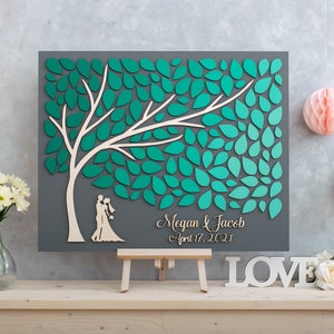 Custom guest book, 3D Guest book, Rustic guestbook, Unique guest book, Bride and Groom guest book, Alternative guest book, Mr & Mrs sign