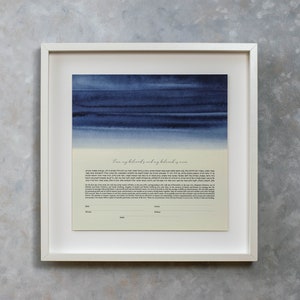 Modern Ketubah, Custom Ketubah, Interfaith Reform Ketubah Giclée Print Ketubah, Minimalist Ketubah, Watercolor Ketubah, Wedding Vows Gift