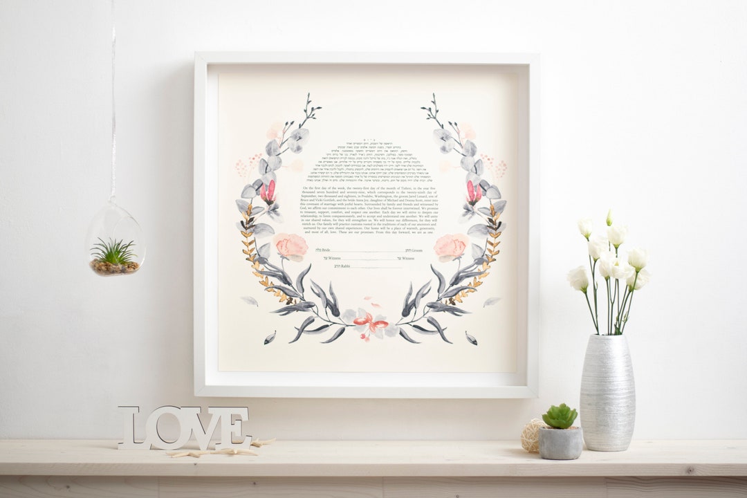 Custom Ketubah, Giclee Print Ketubah, Modern Ketubah, Reform Ketubah