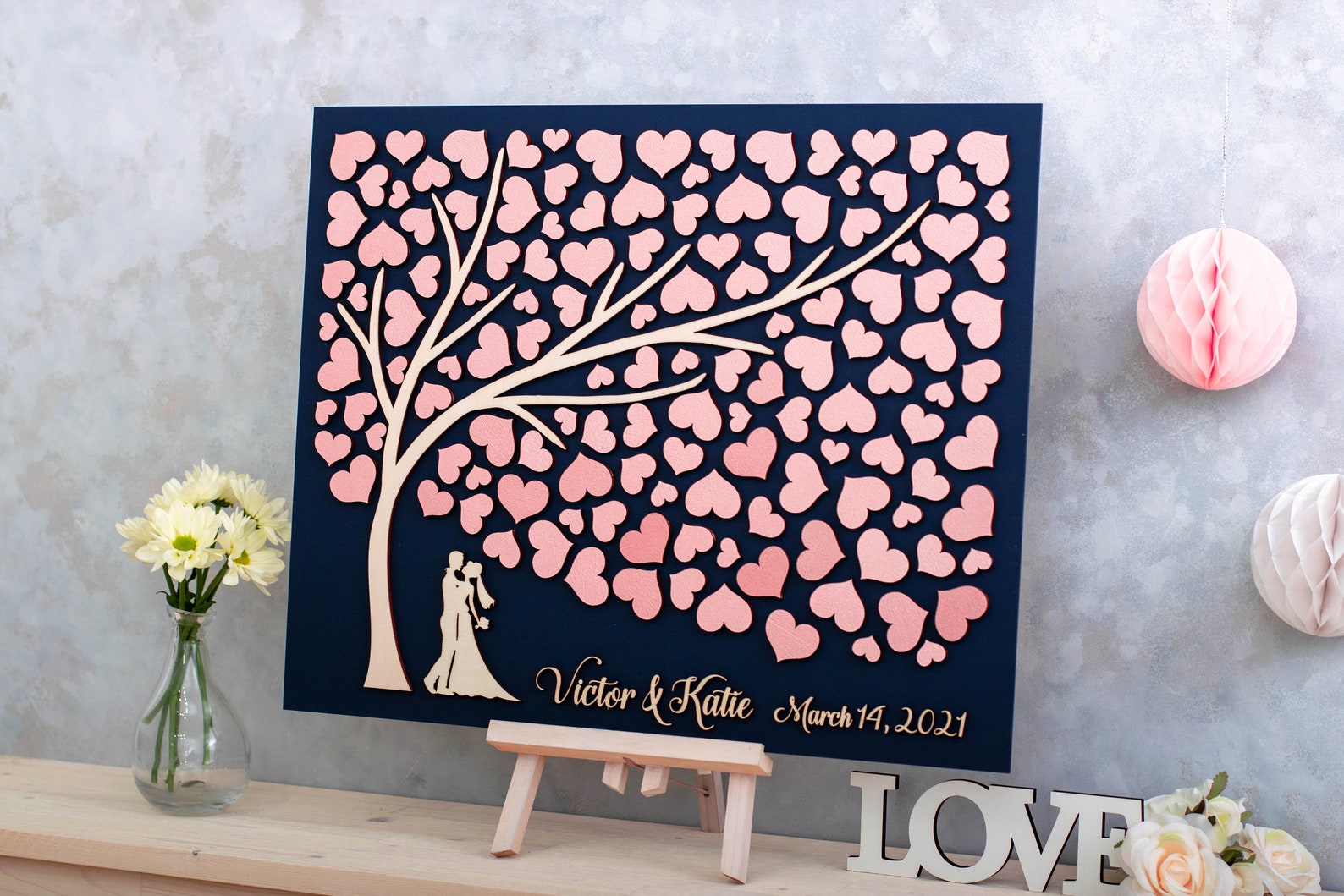 Custom Guest Book Bride and Groom Guest Book Modern Etsy