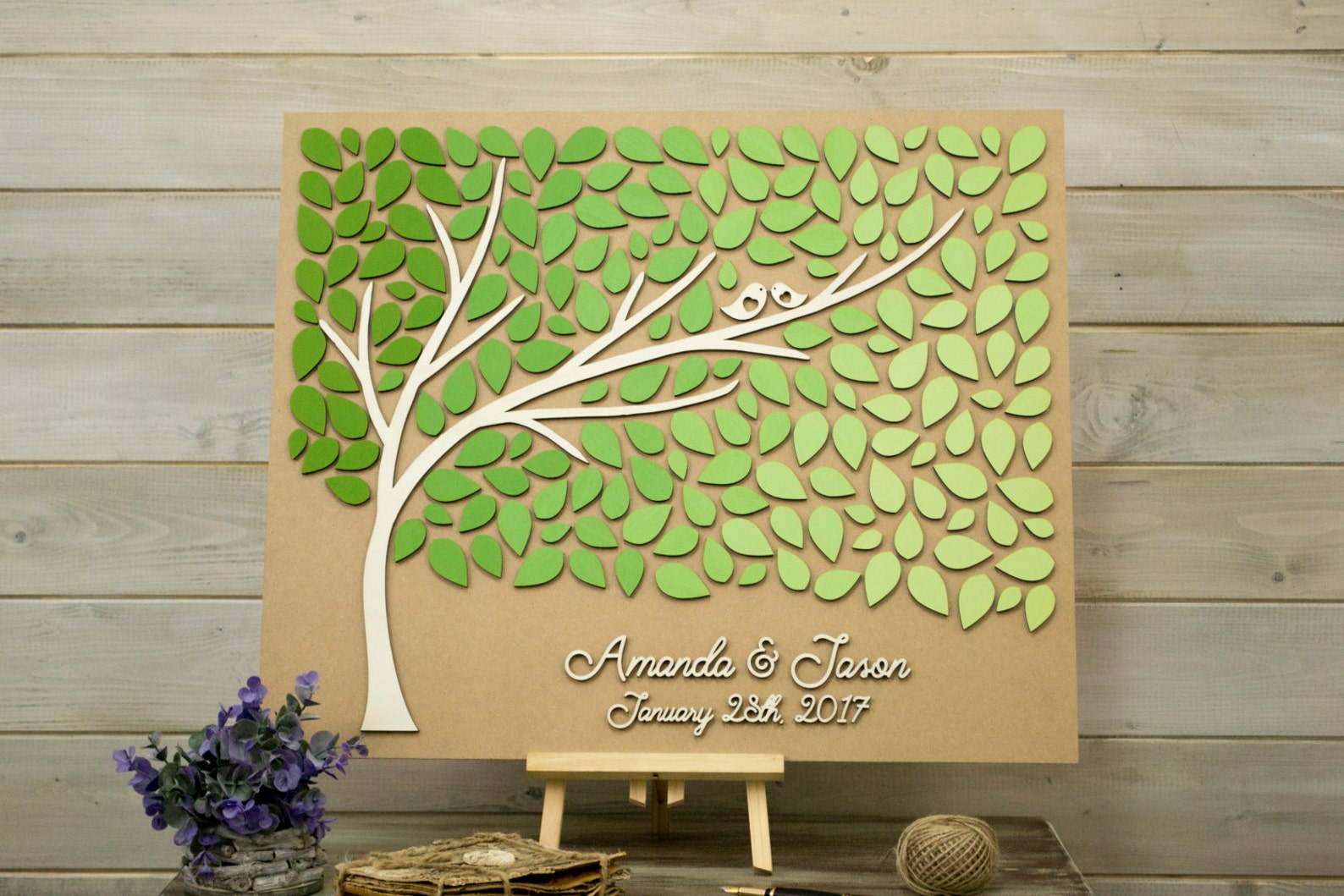 Custom Guest Book 3D Guest Book Garden Wedding Guest Book Etsy