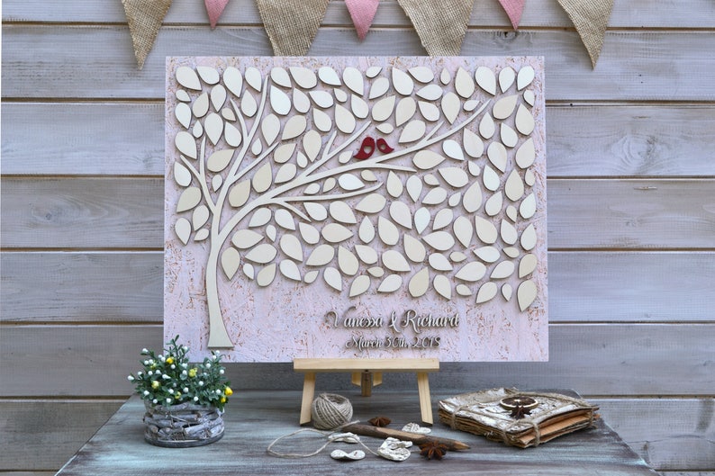 Wedding Guest Book 3D Alternative Wedding Guest Book Custom Etsy