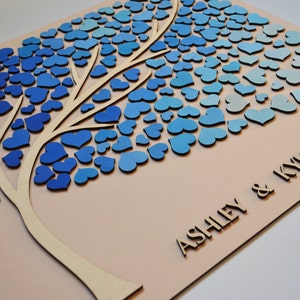 3D Wedding guest book alternative tree wood Custom unique guest book hearts Rustic wedding Rustic guest book wooden tree Tree of life Gift