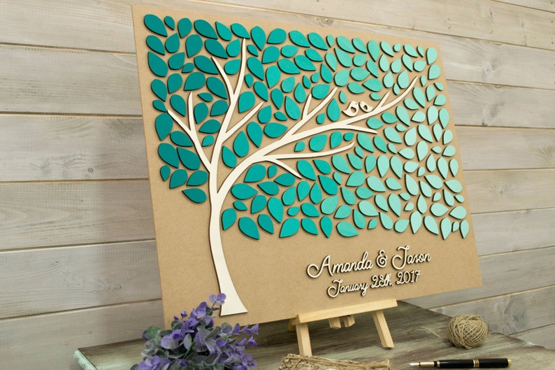 Custom Guest Book 3D Guest Book Rustic Guestbook Unique Etsy UK