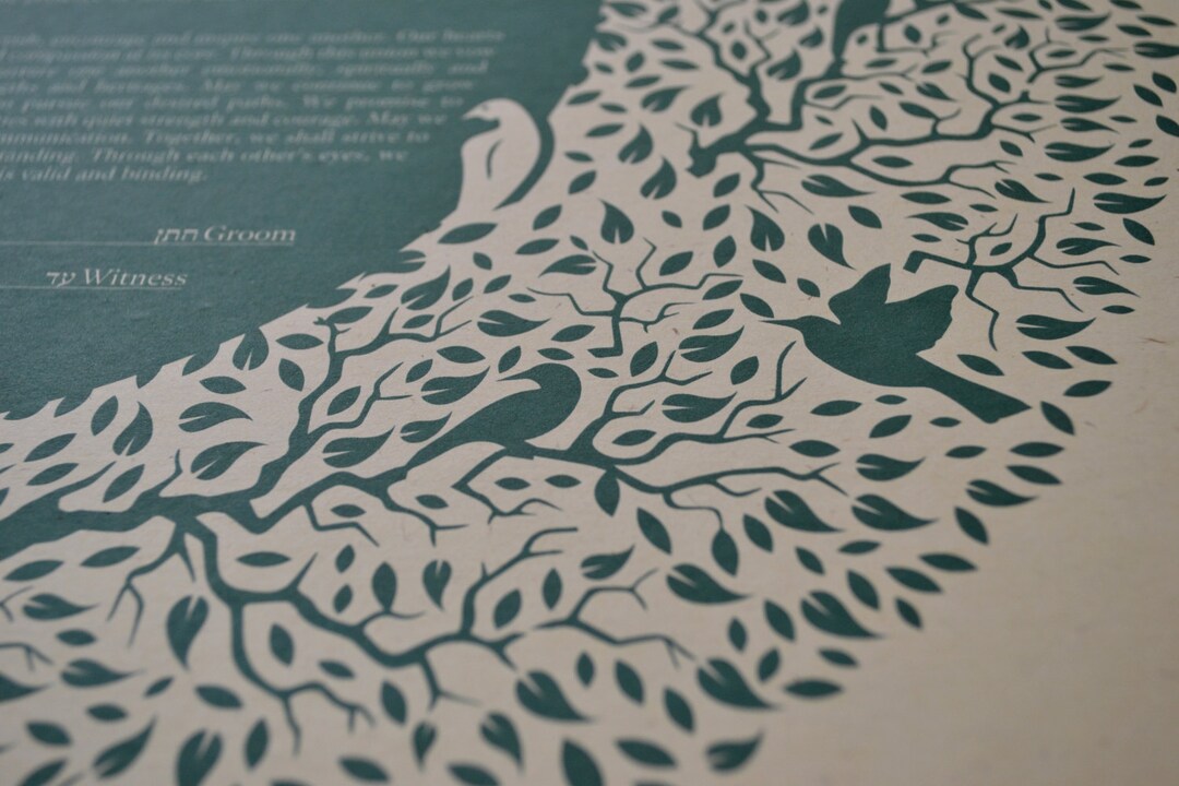 Tree Ketubah, Custom Ketubah, Giclee Print Ketubah, Certificate of