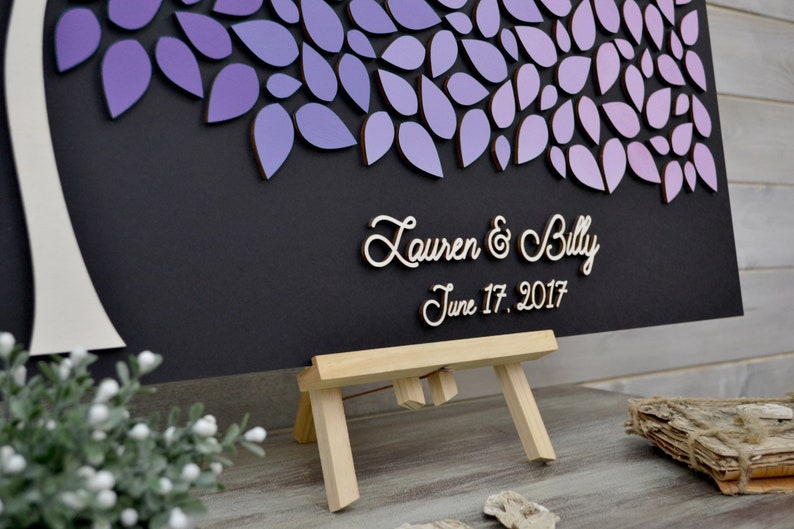 Custom Guest Book 3D Guest Book Modern Guest Book Wooden Etsy