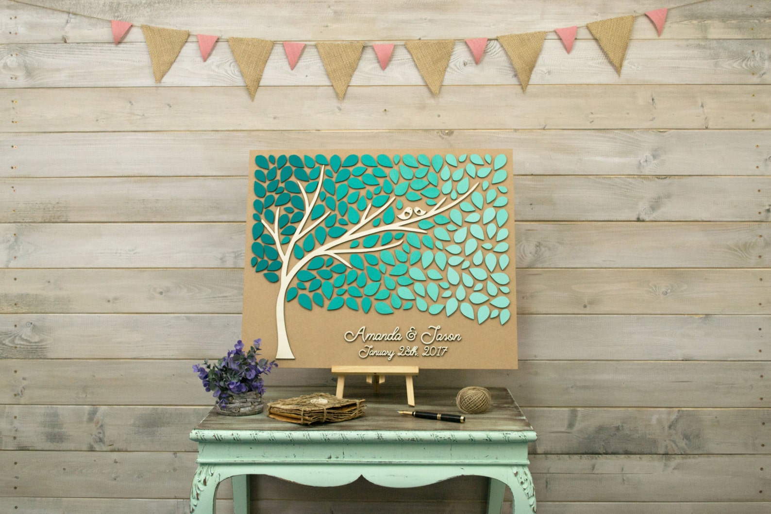 Custom Guest Book 3D Guest Book Rustic Guestbook Unique Etsy UK