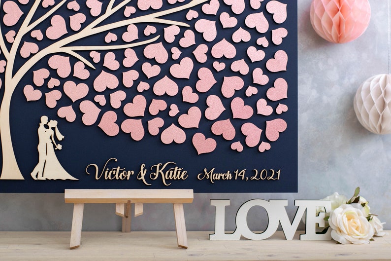 Custom Guest Book Bride and Groom Guest Book Modern Etsy