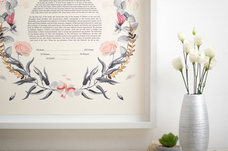 Custom Ketubah Giclee Print Ketubah Modern Ketubah Reform Etsy
