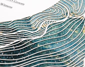 Papercut Ketubah, Custom Ketubah, Reform Egalitarian Interfaith Ketubah, Jewish marriage contract