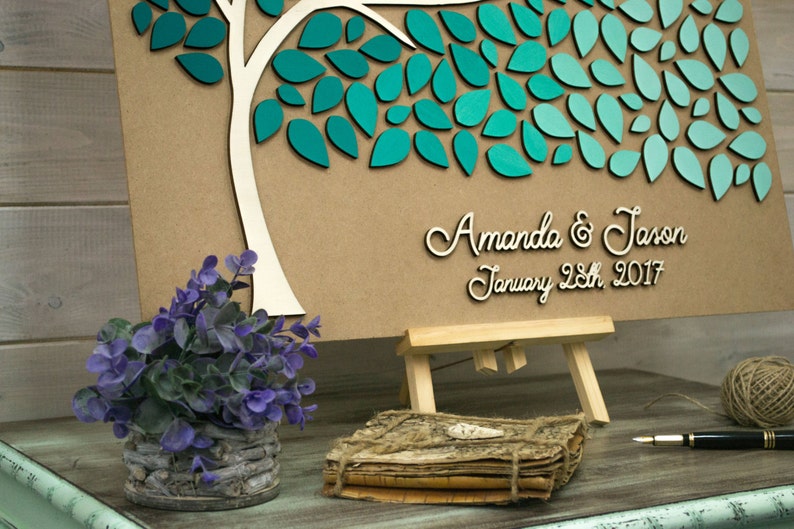 Custom Guest Book 3D Guest Book Rustic Guestbook Unique Etsy UK