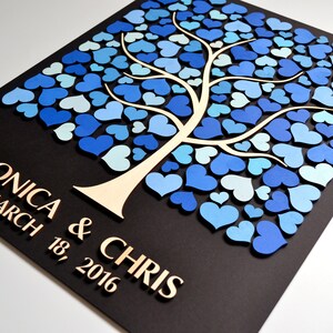Custom 3D Wedding Guest Book Alternative Tree wood hearts Rustic wedding Rustic guest book Unique guestbook wooden Tree of life Wedding gift