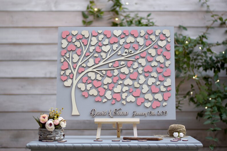 Custom Guest Book 3D Guest Book Modern Guest Book Unique Etsy