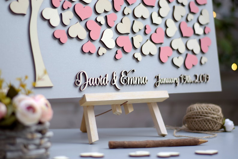 Custom Guest Book 3D Guest Book Modern Guest Book Unique Etsy