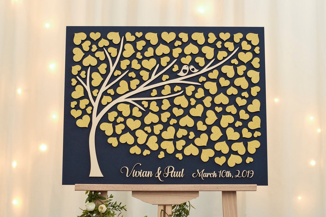 Custom Guest Book, 3D Guest Book, Glitter Guestbook, Unique Guest Book