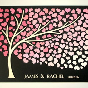 3D Wedding guest book alternative tree wood Custom unique guest book hearts Rustic wedding Rustic guest book wooden tree Tree of life Gift