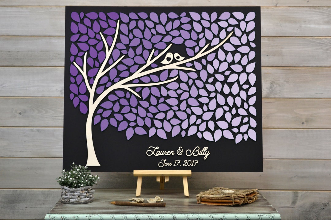 Custom Guest Book, 3D Guest Book, Modern Guest Book, Wooden Guestbook