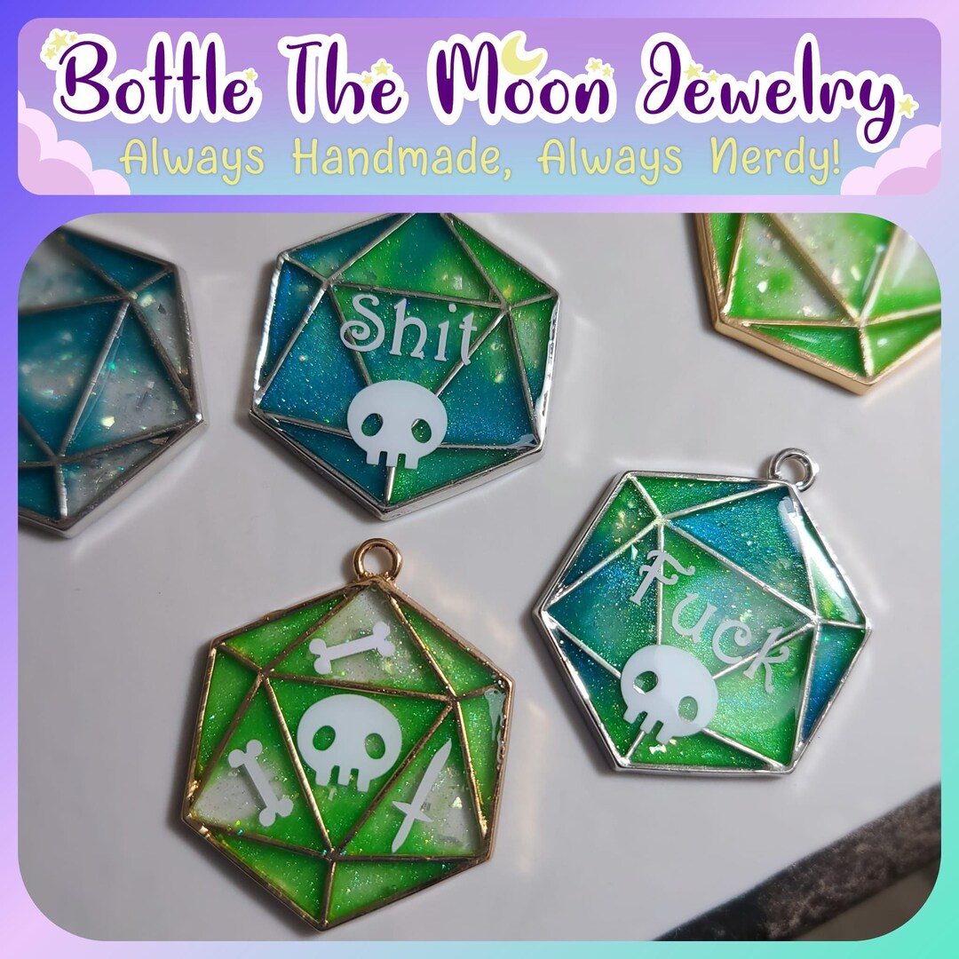 Gelatinous Cube D20 Pendant Glow in the Dark UV Resin Etsy