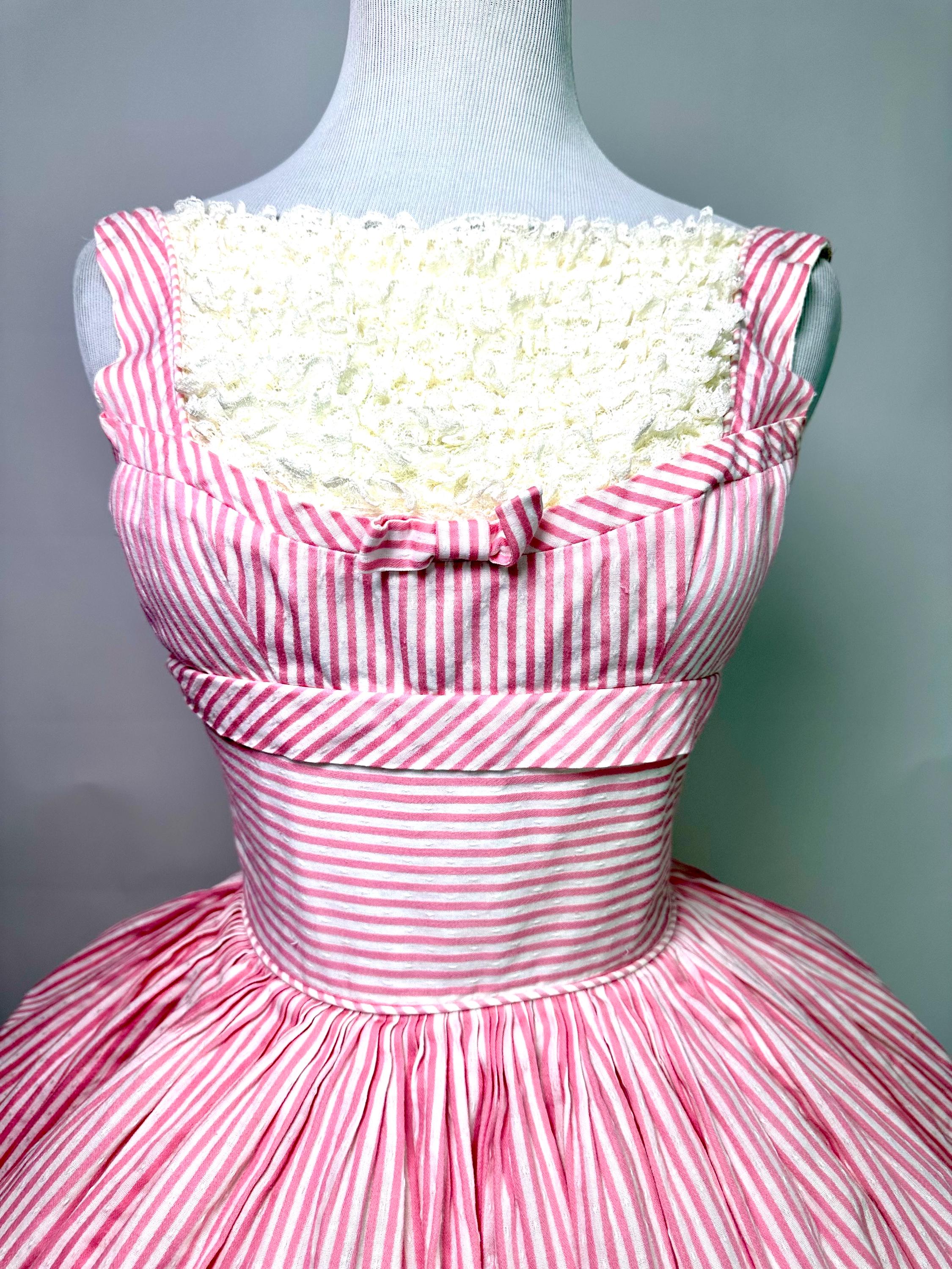 Pink Striped Dress - Etsy