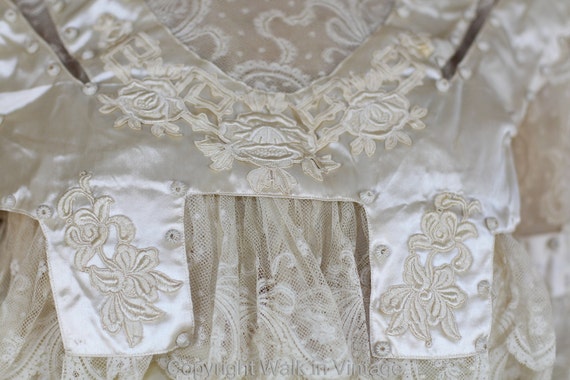 LAYAWAY Edwardian Wedding Dress Antique Gown Fren… - image 4