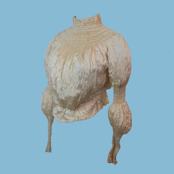 RARE Museum Quality Victorian Silk Blouse Smocking