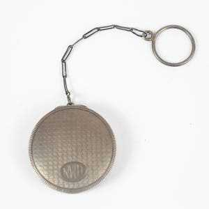 Vintage 1920s Elgin Sterling Silver 925 Mini Coin Purse Powder Compact Box Ring Finger