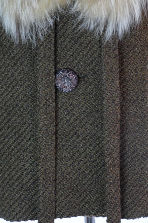 Vintage 1950s Coat with Fox Fur Collar Custom Mad… - image 7