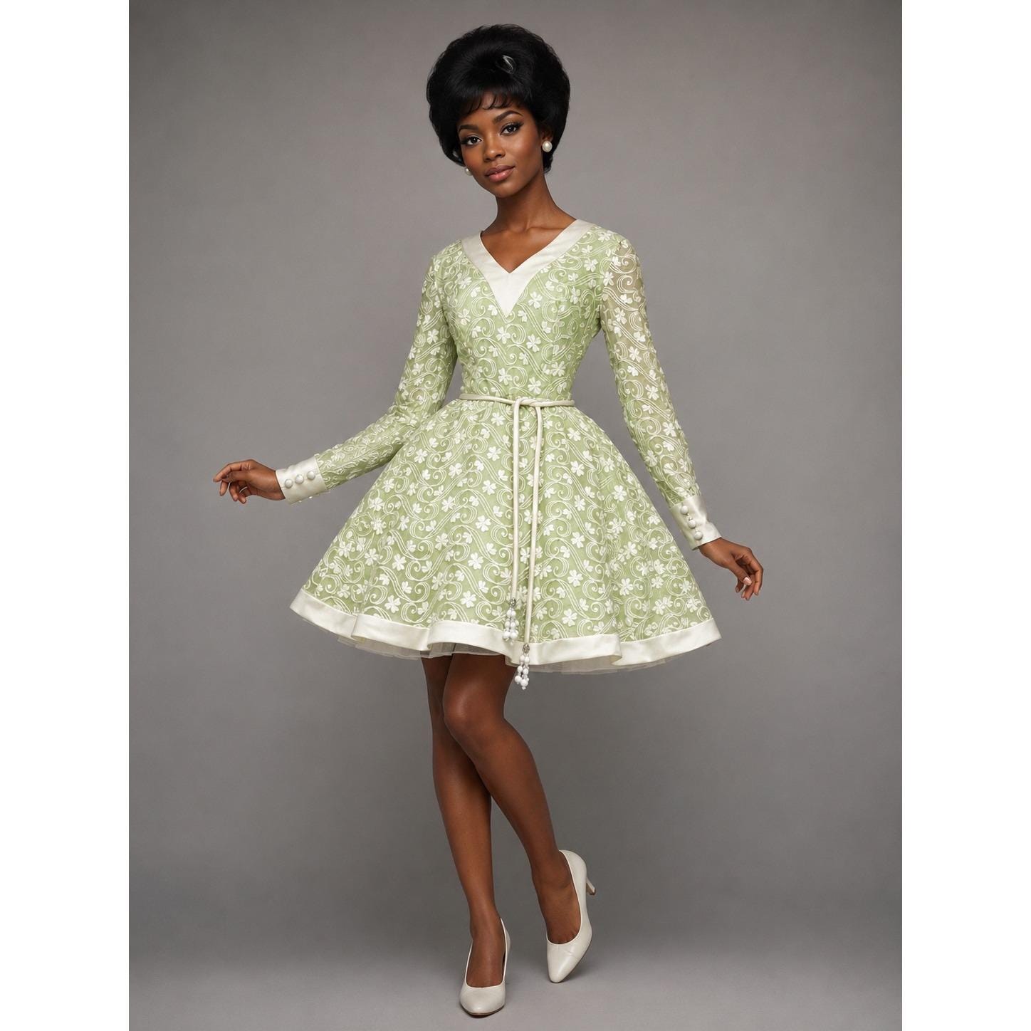 Vintage Mod Embroidered Dress - Etsy