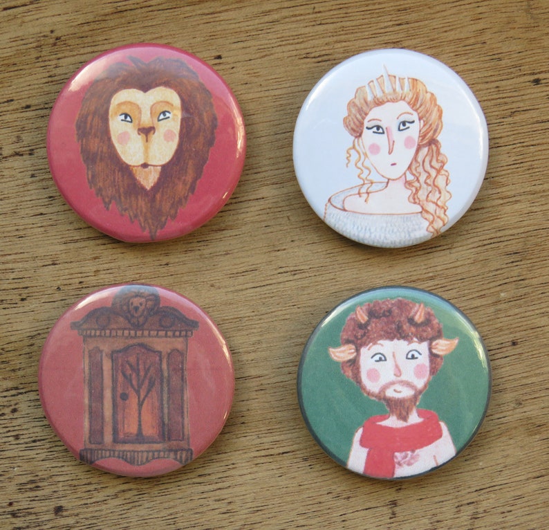 The Lion The Witch And The Wardrobe Badge Pack Cs Lewis Etsy