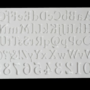 Alphabet silicone mold - &#39;Elegance&#39; by FPC Sugarcraft | resin mold, fimo mold, polymer clay mold, soapmaking mold C251
