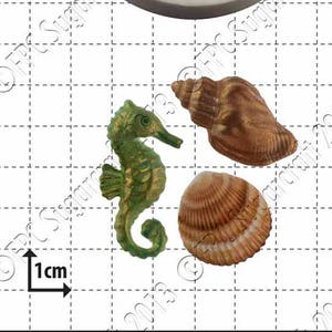 Beach silicone mould (mold) - 'Seahorse & Shells' by FPC Sugarcraft | resin mold, fimo mold, polymer clay mold, soapmaking mold, B003